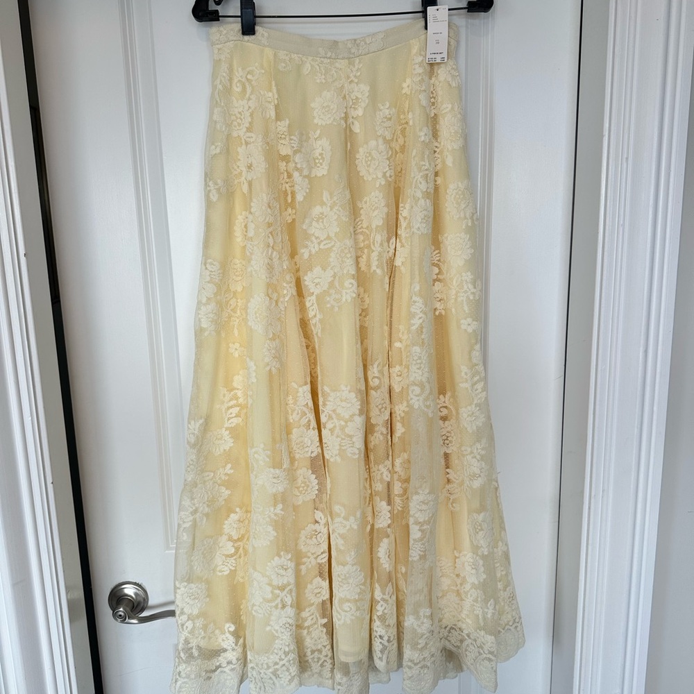 NWT V. Chapman Carolena Strapless Sweetheart A-Line Lace Midi Set - Picture 5 of 5